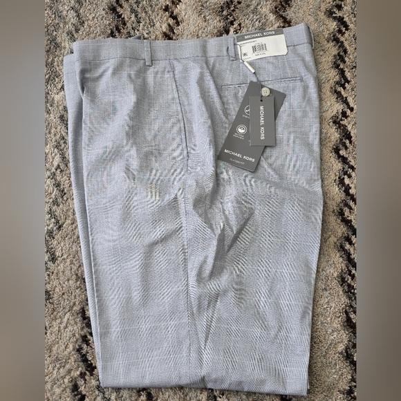 Michael Kors Other - Michael Kors Men's Classic Dress Pants 42x32 White Blue Plaid NWT $95 MSRP